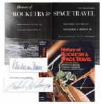 Comprehensive History of Rocketry Signed by Werhner von Braun, Father of Modern Rocketry -- Full of Photos and Illustrations