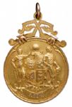 Famed Early 20th Century Scottish Footballer Tommy Hynds Rare 1904 FA Cup Winner Medal -- The Most Prestigious Award in English Football -- 15 Karat Gold