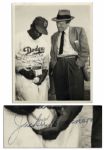 Jackie Robinson Signed Photo -- 8 x 10 Photo of Robinson & Van Heflin, Dedicated in Robinsons Hand to the Actor