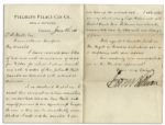 Railroad Tycoon George Pullman Letter Signed -- ...check for $25,000...payable on demand with interest at 5 per cent...