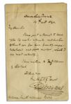 Charles Dickens Autograph Letter Signed -- "…I have just returned to town after six weeks absent…" -- 1840 While Working on "Christmas Story"