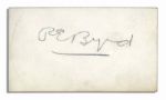 Arctic Explorer Richard Byrd Signature -- In Pencil: RE Byrd -- 3.5 x 2 -- Near Fine