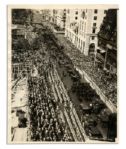 Charles Lindbergh 8 x 10 Semi-Matte Press Photo of His NYC Ticker Tape Parade Motorcade -- 13 June 1927 -- Very Good -- From the N.Y. Daily News