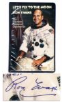 Apollo 17 Astronaut Ron Evans Signed Lets Fly to the Moon Cassette Tape Set