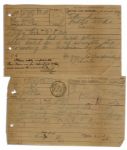 Two Telegrams Pertaining to Press Coverage of King Tuts Tomb, Sent in 1923 & 1924 -- ...received no reply concerning visiting Tutankhamun beg you will reply...