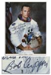 Bob Crippen Signed 8 x 10 NASA Photo -- Rarer Photo In His White Spacesuit