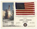 Columbia Space Shuttle Flag Flown Aboard the STS-3 Mission in 1982