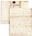 Abraham Hargis Autograph Letter Signed as the Keeper of the Cape Henlopen Lighthouse -- ...Please to not forget the dog...Last Knight I lost 2 turkeys... -- 1784