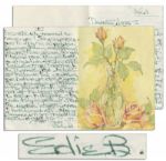 Fallen Socialite Edie Beale Autograph Letter Signed -- With Great Eccentric Content on Astrology, Prince Charles & Current Events -- ...Those murders in Atlanta is the Klan at work...