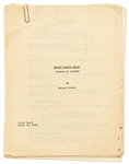 Moe Howards Script for Pardon My Terror, Originally Written for The Three Stooges, but Unproduced due to Curlys Stroke -- Then Repurposed for Shemp as Who Done It? -- With Moes Edits