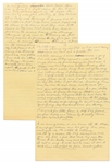 Moe Howards Handwritten Pages From the Draft of His Autobiography -- Moe Tells a Story About Filming Horses Collars -- ...You never could tell what would happen in one of our comedies...