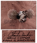 Apollo 16 Moonwalker Charlie Duke Signed 20 x 16 Photo of the Phoenix Lander on Mars -- The human spirit wants to go to Mars…