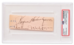 Rogers Hornsby Signature -- Encapsulated by PSA/DNA