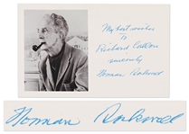 Norman Rockwell Signed Postcard Photo