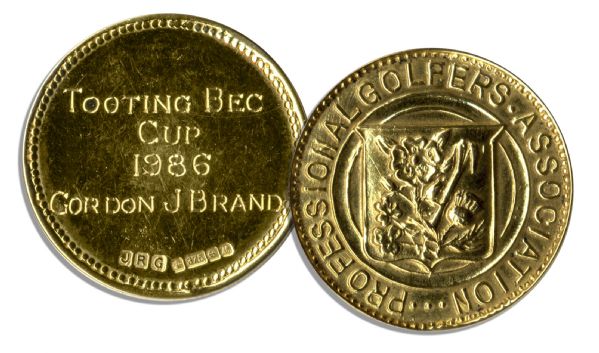 PGA's Tooting Bec Cup From the 1986 British Open -- Won by Gordon J. Brand for the Lowest Single Round During the Championship -- Brand Shot 68