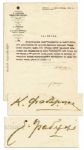 Scarce Karl Faberge 1916 Stock Certificate Signed for the House of Faberge -- One Year Before the Bolshevik Revolution Outlawed Private Capital -- With PSA/DNA COA