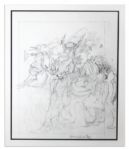 Maurice Sendak Original Wild Things Sketch Signed -- 12.25 x 14.75