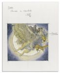 Original Artwork for the Cover of Harry Potter and the Prisoner of Azkaban -- Depicting Harry Riding the Mythical Creature, Buckbeak, Under the Moonlight -- Signed by Artist Cliff Wright