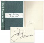 Joe Louis Signed First Edition of His Memoir My Life Story