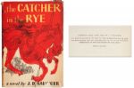 First Edition, First Printing of J.D. Salingers The Catcher in the Rye -- With First Issue Dustjacket