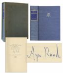 Ayn Rand Signed Atlas Shrugged -- Her Magnum Opus -- Number 1125 in a Special 10th Anniversary Edition Limited to 2,000