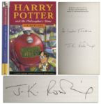 Scarce First Printing of "Harry Potter and the Philosophers Stone" Signed by J.K. Rowling -- First Book in the Runaway Hit Series -- With PSA/DNA COA