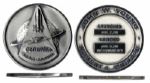 Jack Swigerts Personally Owned Columbia STS-1 Flown Silver Robbins Medal, Serial Number 106