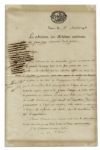 Charles Maurice de Talleyrand-Perigord Document Signed