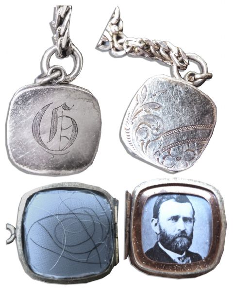 Collection of Ulysses S. Grant's Strands of Hair Encased in a Gold Locket