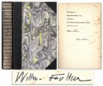 Nice, Clean William Faulkner Signature in His Novel Requiem for a Nun
