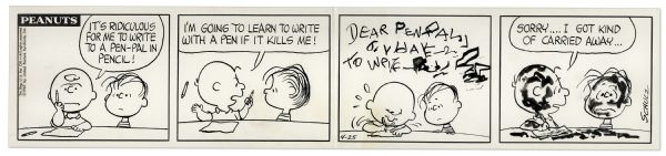 1967 ''Peanuts'' Comic Strip Featuring Charlie Brown & Linus