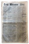 1865 Lincoln Assassination Trial Newspaper -- Firsthand Testimony
