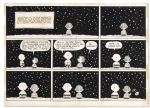 Charles Schulz Hand-Drawn Peanuts Sunday Strip Featuring Charlie Brown & Linus -- 1958