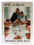Norman Rockwell Wartime Poster -- Freedom From Want