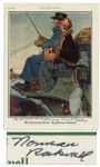 Norman Rockwell Signed Print of "The Christmas Coach"