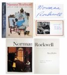 Norman Rockwells Signature Affixed Within Coffee Table Book Norman Rockwell: Artist and Illustrator -- Nice Large Format Collection of Rockwell Illustrations