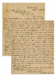 Eyewitness Letter to President Abraham Lincolns Assassination -- ...You will be fully justified in revealing the entire plot for the assassination of the noble Lincoln...