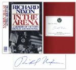 Richard Nixon Signs a First Edition of His Book In The Arena