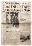 25 November 1963 Edition of the Amarillo Daily News Newspaper -- Final Tribute Today / Accused Assassin Slain
