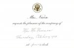 Pat Nixon White House Invitation to Robert McNamaras Wife