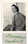 Norman Rockwell Signed 8 x 10 Portrait Photo