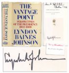Lyndon B. Johnson Signed First Edition of His Memoir The Vantage Point