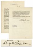 Intriguing Dwight Eisenhower Letter Signed as President to Al Capp -- ...we must wage peace with all the vigor...of wartime...cartoonists...contribute to lessening [Cold War] world tensions...
