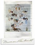 Norman Rockwell Signed Print of His Famous Saturday Evening Post Cover From 1959 Titled, Family Tree