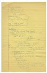 Richard Nixon 1966 Handwritten Notes as He Was Preparing to Run For President -- ...because we are party of people...govt. should not help those who wont help selves...