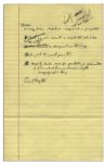 Richard Nixon Handwritten Manuscript From 1958 -- ...Check For All Comments...Which Are Derogatory... & ...Individuals have individual rights majority cant deny...