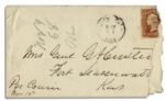 George Custer Envelope With a Full G.A. Custer Signature