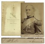 General William T. Sherman Cabinet Card Signed -- With PSA/DNA COA