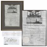 Thomas Jefferson Ships Paper Signed as President -- Countersigned by James Madison as Secretary of State -- Rare
