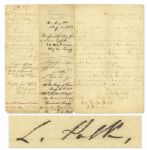 Civil War Furlough Request Signed by Several Confederate Generals & Officers -- Including Generals Leonidas Polk, Thomas C. Hindman, Braxton Bragg & Zacariah Deas